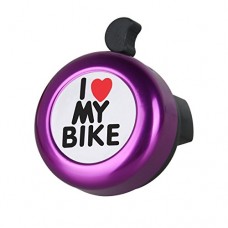 7-Almond Bicycle Bell -I Love My Bike I Like My Bike Bike Horn - Loud Aluminum Bike Ring Mini Bike Accessories for Adults Men Women Kids Girls Boys Bikes (Purple) - B07BNCYRRM
